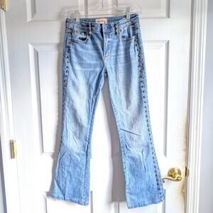 Driftwood Light Wash Studded Side Seam Jeans - Size 25